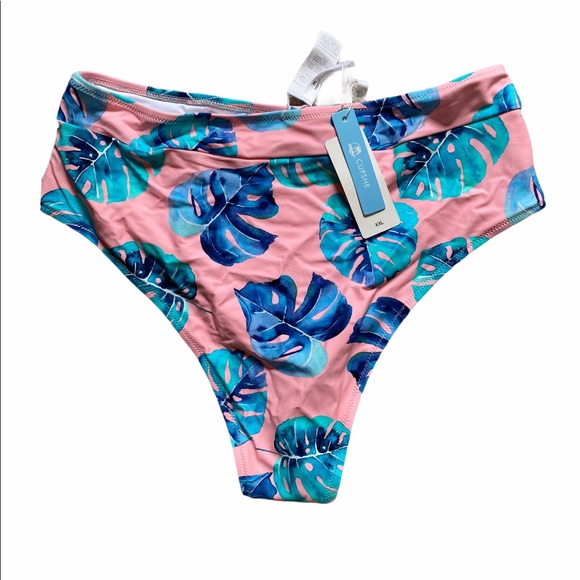 Tropical Ruffle Halter High Waisted Bikini - Picture 5 of 5